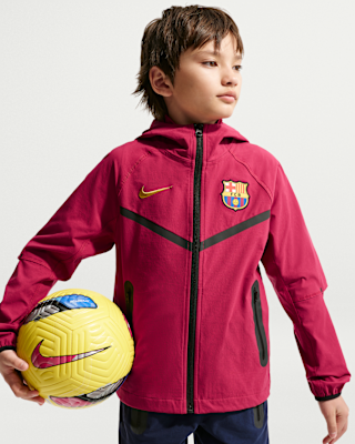 FC Barcelona Tech Big Kids' (Boys') Nike Soccer Full-Zip Jacket